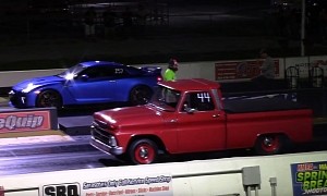 Nissan GT-R Finds Unlikely Rival in Chevrolet C10 Classic Pickup