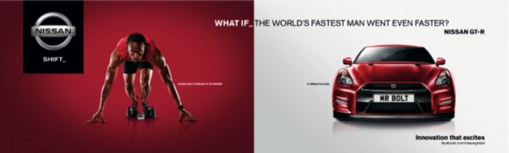 Nissan GT-R and Usain Bolt