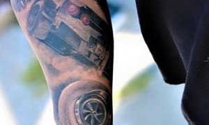 Nissan GT-R Owner Tattoos Alpha Omega GT-R On His Forearm, Big Turbo Too
