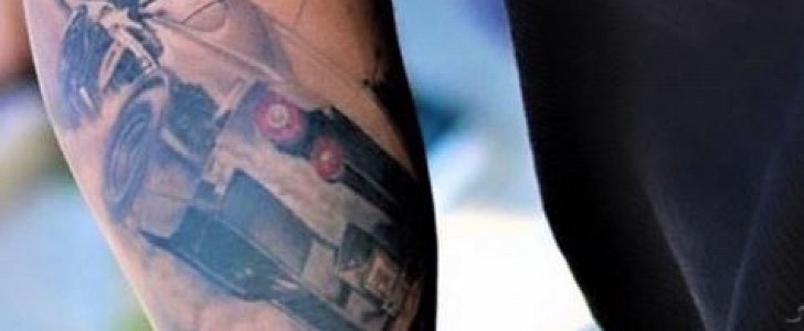 Nissan GT-R Owner Tattoos Alpha Omega GT-R On His Forearm