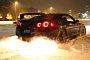 Nissan GT-R Reminds Us Why Winter Can Be Fun with Snow, Flames and Donuts