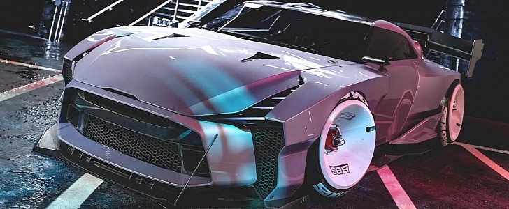 Nissan GT-R concept rendering by hugosilvadesigns and typerulez