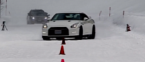 Nissan GT-R vs 370Z Coupe vs Infinity FX on Snow