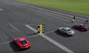 Nissan GT-R, Ferrari 458 Speciale and McLaren 650S Do a Drag Race