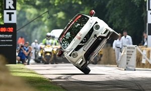 Nissan Juke Nismo RS Driven Really Fast on Two Wheels at 2015 Goodwood FoS