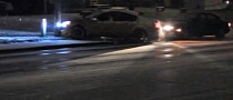 Nissan Maxima Driver Skids and Hits Pole - Sparks Up a Cigarette to Dull the Shame