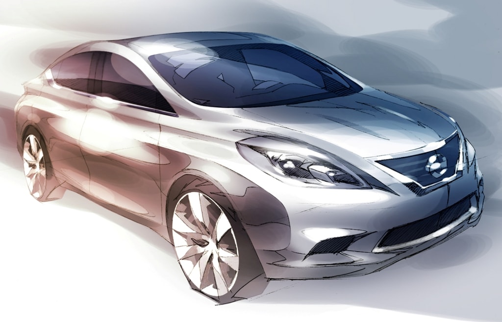 Nissan Micra sedan sketch (Sunny)