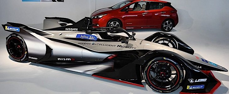 Nissan Formula E car and the new gen Leaf
