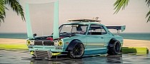 Nissan Skyline '2000' GT-R Morphs Into Perfect Surfer Hauler, Albeit Only in CGI