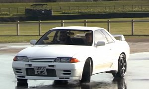 Nissan Skyline GT-R Drifting on a Skidpad Is How You Can Have Fun with an R32