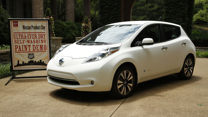 Nissan Leaf with Ultra-Ever Dry paint