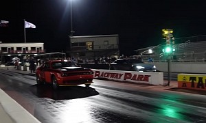 Nitrous Dodge Demon Drags Tesla Plaid, Victory Only Comes After Giving the Hit