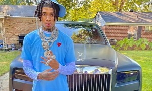 NLE Choppa Has the Best Time Posing With a Rolls-Royce Cullinan