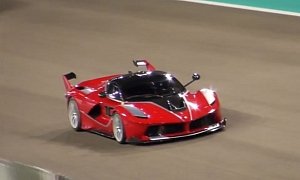 No-Silencer Ferrari FXX K Exhaust Sounds Like Satan as Racecar Laps Yas Marina F1 Track