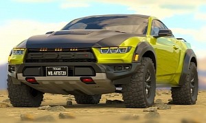 A 2024 Ford Mustang Raptor R All-Terrain Muscle Car Would Probably Frighten All Wildlife