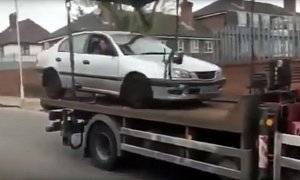 Nobody's Towing This Guy's Car. Not in One Piece, at Least