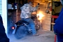 Nonsensical Harley Burnout in the Garage