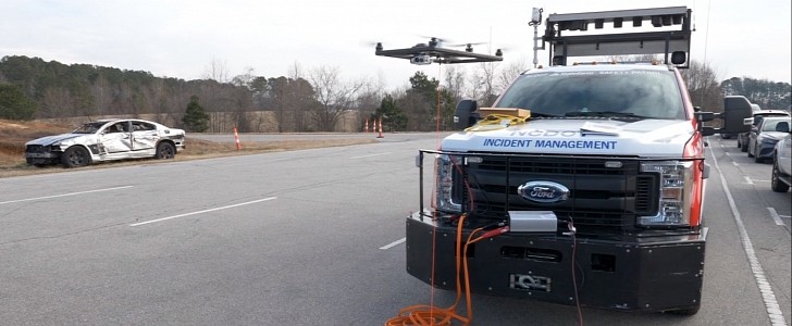 Fotokite drone test launch in North Carolina
