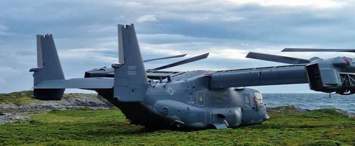 An USAF CV-22 Osprey has been stuck for more than a month in Norway