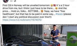 Norwegian Car Shop Pays Nearly $280,000 for Country's First C8 Corvette Stingray