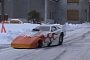 Norwegian Funny Car Has Trouble Driving on Snow