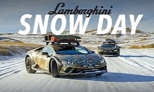 Not One but Two Lamborghini Huracan Sterrato Meet Utah's Final Frontier: Snow!