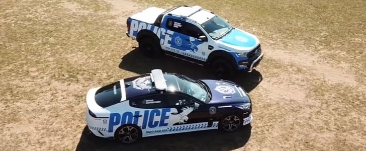 NSW Police Force try to tempt people to join with Kia Stinger GT and Ford Ranger