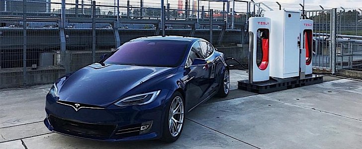 Tesla Supercharger at the 