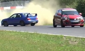 Nurburgring Subaru Impreza WRX STI Crash Save is a Quick Driving Lesson