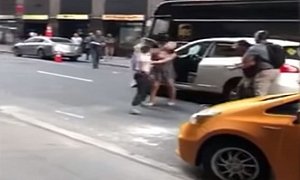 NYC Female Cabbie Arrested in Wild Manhattan Road Rage Brawl