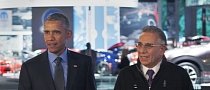 Obama Becomes Third US President to Ever Visit the Detroit Auto Show