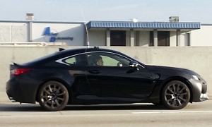Obsidian Black Lexus RC F Prototype Cruising in California
