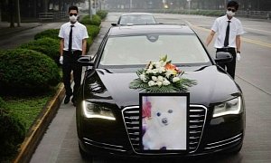 Odd $1,250 Dog Funeral Has Audi A8 Driving the Pet on Its Last Ever Trip