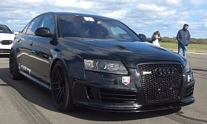OEM Speedo Cannot Keep Up With the Crazy Acceleration of This V10 1,200 HP Audi RS 6