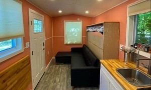 Off-Grid Blue Tiny House Costs So Little and Comes With a Functional Kitchen