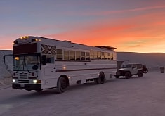 Off-Grid-Capable School Bus Turned Tiny Home Comes With Seemingly Endless Spaces