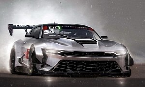Official GM Render Depicts a Chevrolet Camaro Widebody Race Car and It's Awesome