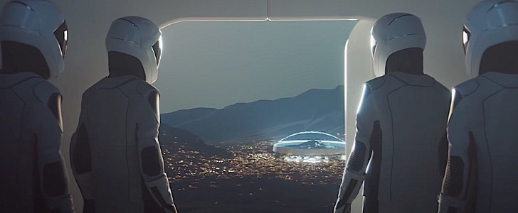 Humans stumbling upon other humans on Mars in SpaceX animation