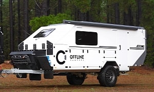 Offline Unveils New Solitaire: The "Floating" Hybrid Travel Trailer for Glamping Couples
