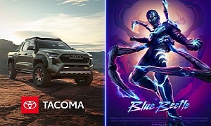 Oh, No, Not a Superhero Movie! 2024 Toyota Tacoma Stars in Blue Beetle