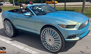 Oh, No, They're Putting New Ford Mustangs on Oversized Floaters in Florida Now