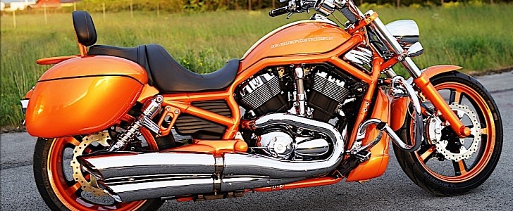 Orange Harley-Davidson Night Rod