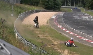 Oil on the Nordschleife Track Causes Brutal Motorcycle Crash