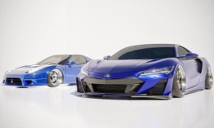 Old and New Acura NSXs Are Equally Fresh If Digitally Stanced in Chrome and Blue