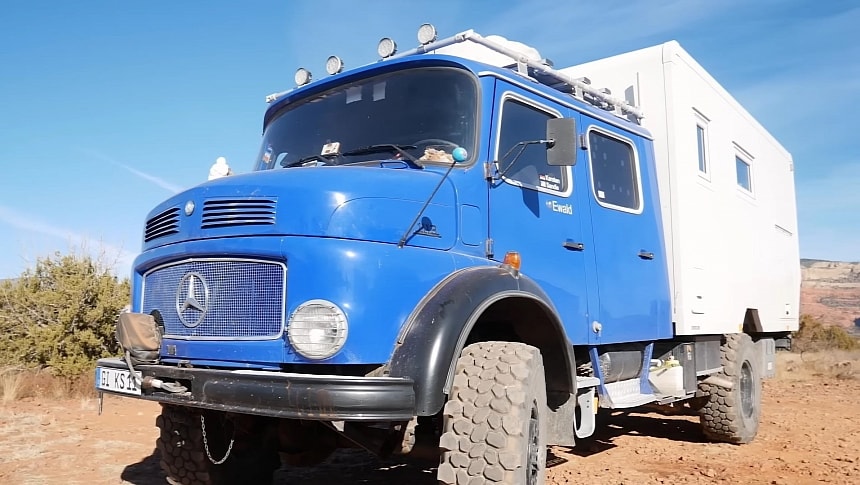 Old and Rusty Mercedes Truck Was Transformed Into a Cozy Overlanding Tiny Home on Wheels
