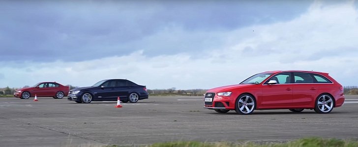 Old BMW M3, Audi RS4, and C63 AMG Drag Race, the Unexpected Happens