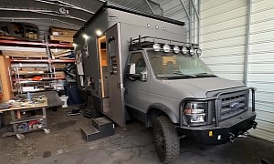 Old Box Truck Was Ingeniously Converted Into a Fully-Equipped Camper With a Rooftop Yard