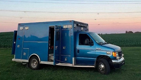 This is Bessie, a disused Ford ambulance converted into a mobile home 