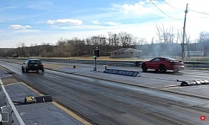 Old Honda Civic Hatch Drags Nasty Pontiac Trans Am, Someone Misses the Mark, Twice