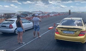 Old Honda Civic With Small Engine Surprises the Hell Out of a Mercedes C 63 AMG